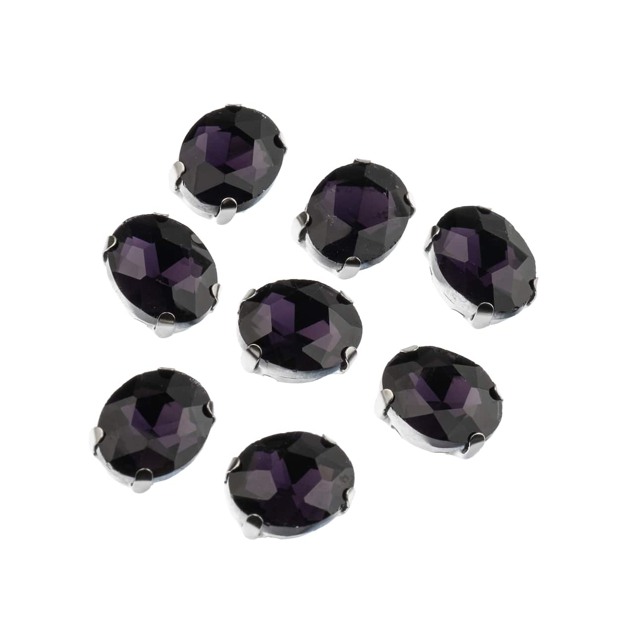 John Bead Crystal Lane 10mm Sew-On Rhinestones, 8ct.